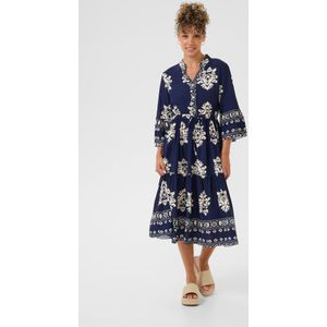 Cream Jurk 'Koren'  beige / navy