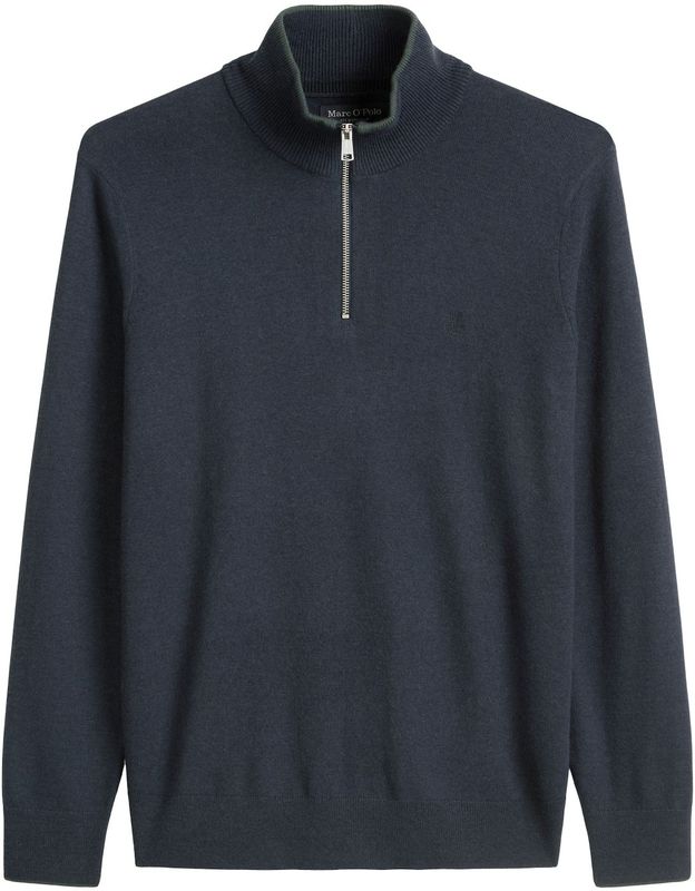 Marc O'Polo - Trui - Marine - Knitwear - Halve Rits