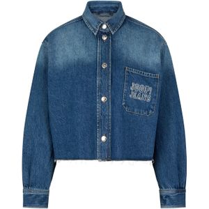 Joop Jeans - Udela - Blouse - Donkerblauw - Knoopsluiting - Overhemdkraag