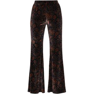 usha - FESTIVAL - Broek - Violetblauw - Flared - Fluweel/Nicky Velours