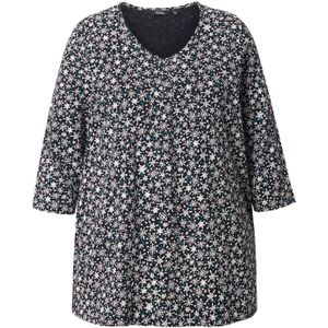 Ulla Popken Shirt  groen / zwart / wit