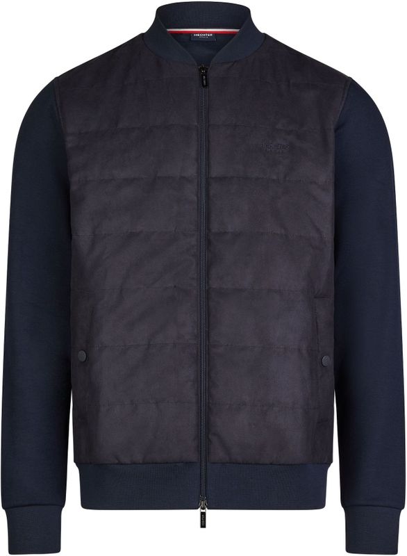 HECHTER PARIS - Sweatjack - Heren - Materiaalmix met Modal - Regular Fit