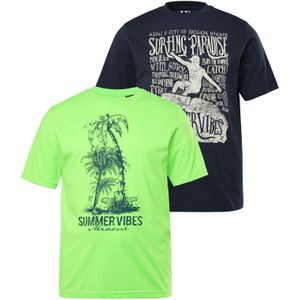 JP1880 Shirt  grijs / neongroen / zwart