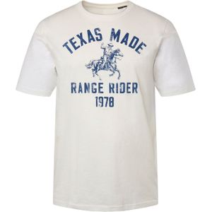 John F. Gee Shirt  blauw / offwhite