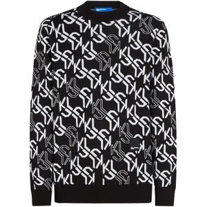 KARL LAGERFELD JEANS Trui  grijs / zwart / wit