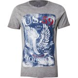 Key Largo Shirt 'HOUSTON'  grijs / rood / wit