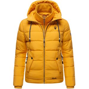 MARIKOO Winterjas 'Taisaa'  geel / zwart / wit