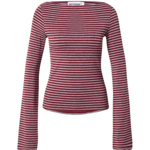 WEEKDAY Shirt 'Annie'  grijs / rood