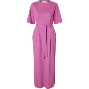 Selected Femme - Slfessential SS Pocket Ankle Dress - Roze - Maxi Jurk met Zakken