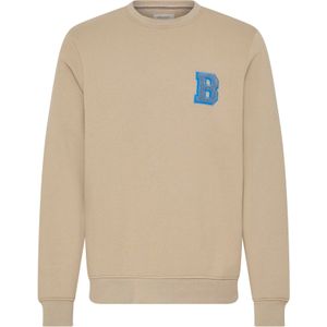 BLEND Trui 'BHIDO'  royal blue/koningsblauw / duifblauw / taupe