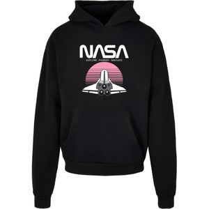 F4NT4STIC Sweatshirt 'NASA Space Shuttle Sunset'  grijs / eosine / zwart / wit