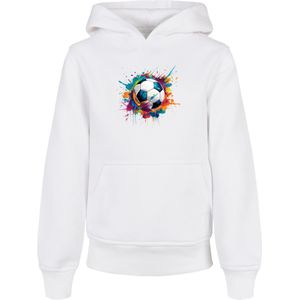 F4NT4STIC Sweatshirt 'Colorful Soccer Ball Graphic Design'  cyaan blauw / lila / oranje / wit