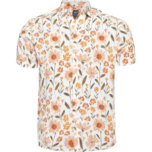 Campus Sutra Overhemd 'Bryson'  groen / oranje / wit