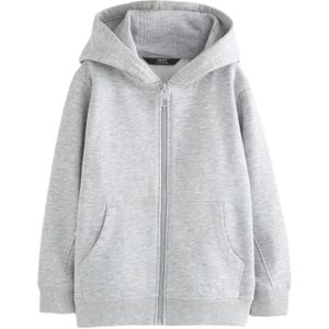 Next - Sweatvest - Grijs - Effen - Capuchon - Normale Pasvorm