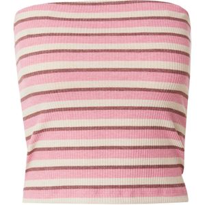 PIECES Top 'PCKARLEE'  lichtgrijs / lichtroze / karmijnrood