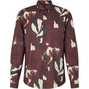 JOOP! Overhemd 'Matty '  beige / bordeaux