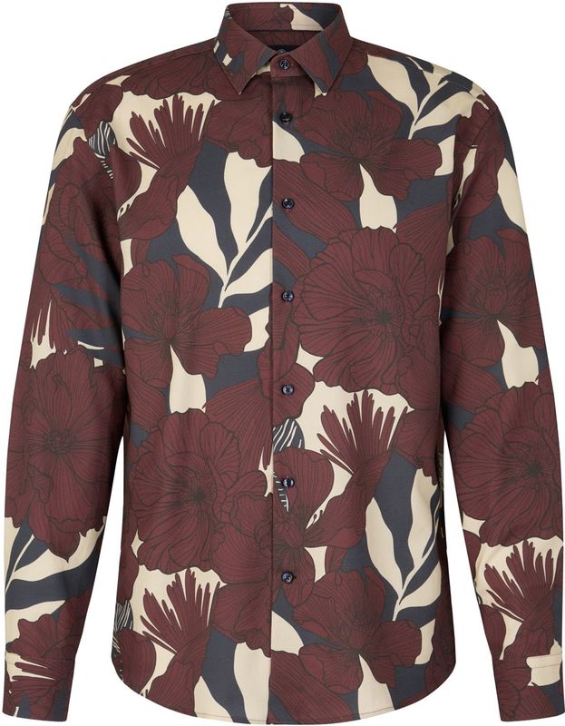 JOOP! Overhemd 'Matty '  beige / bordeaux