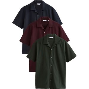 Next Overhemd  nachtblauw / donkergroen / bourgogne