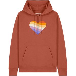 Watapparel Sweatshirt ' Rainbow Heart '  lichtbruin / gemengde kleuren