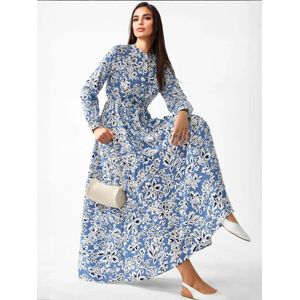 Hiccup Jurk  duifblauw / zwart / wit