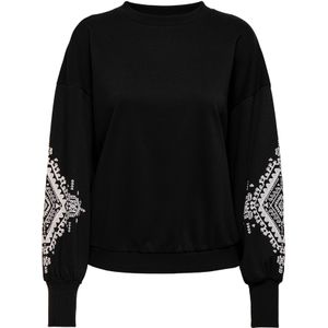 ONLY Sweatshirt 'ONLBROOKE'  zwart / wit