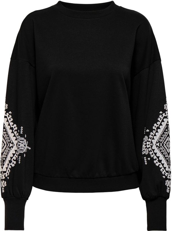 ONLY Sweatshirt 'ONLBROOKE'  zwart / wit