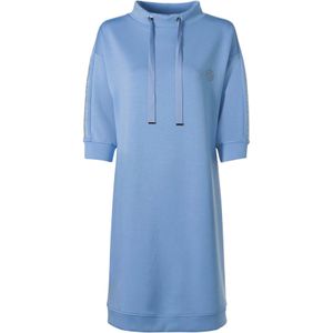 heine - Sweatjurk - Hemelsblauw - Glitterdetails - Staande Kraag - 3/4-Mouwen