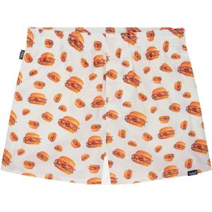 Pockies Boxershorts 'Burger'  kiwi / oranje / donkeroranje / wit