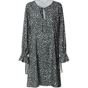 NU-IN Jurk  donkergrijs / wit