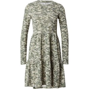 Hailys Jurk 'Id44a'  ecru / olijfgroen / donkergroen