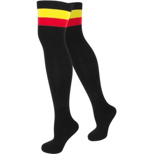 normani Overknee kousen  geel / rood / zwart