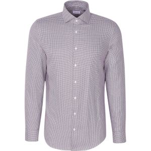 Overhemd - Bruin - 100% Katoen - Slim Fit - Lange Mouwen - Kentkraag