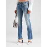 Jeans - Valerie - Effen - Denim - Heavy Washed - Lang/maxi - Regular Fit - Low Waist