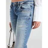 Jeans - Valerie - Effen - Denim - Heavy Washed - Lang/maxi - Regular Fit - Low Waist