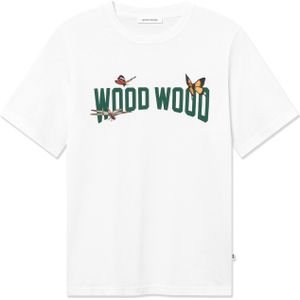 WOOD WOOD - WWBobby - T-shirt - Lichtoranje - Ronde Hals - Logoprint