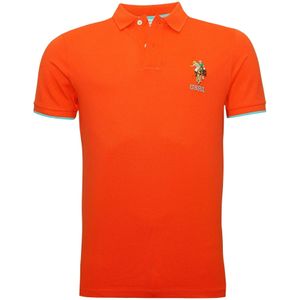 U.S. POLO ASSN. Shirt  beige / bruin / oranje