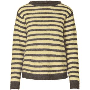 PIECES Trui 'PCALLIE'  bruin / geel