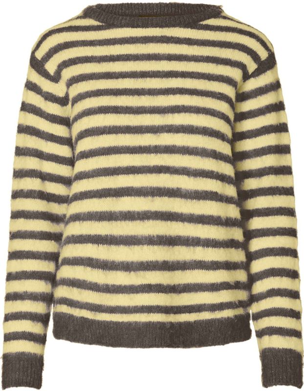 PIECES Trui 'PCALLIE'  bruin / geel