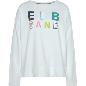 Elbsand - Aliisa - Sweatshirt - Wit - Met Logoprint - Ruimvallend