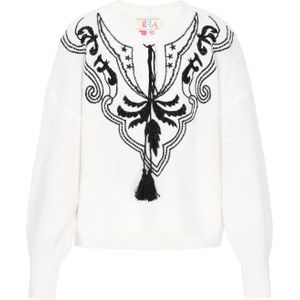 IZIA Trui  zwart / offwhite