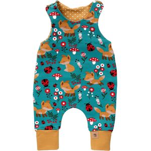 Land-Juwelen Rompertje/body  mosterd / petrol / knalrood / wit