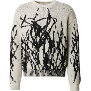 WEEKDAY Trui 'Emilio'  crème / zwart