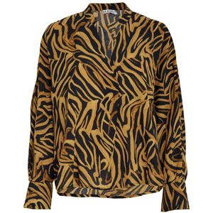 DESIRES Blouse 'Faith'  safraan / zwart