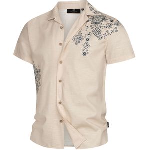 INDICODE JEANS Overhemd 'Cotta'  beige / blauw