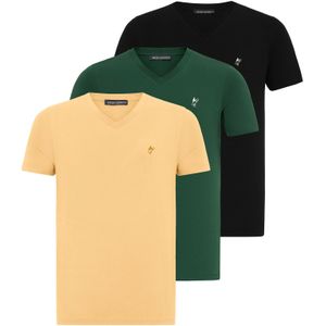 Jacey Quinn Shirt  safraan / donkergroen / abrikoos / zwart / wit