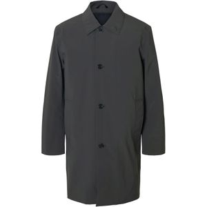 Met Enkele Knopenrij - Lange Jas - Waterproof - Windproof - Ademend