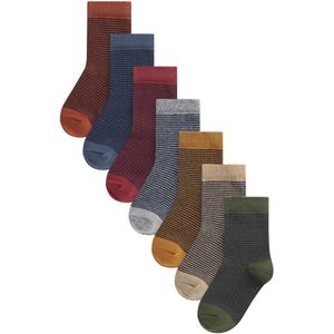 Next - Sokken - Donkerbeige - Gestreept - 7 Pack