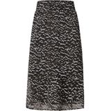 Street One Dames Gedessineerde chiffon rok in Bruin, in size: 32