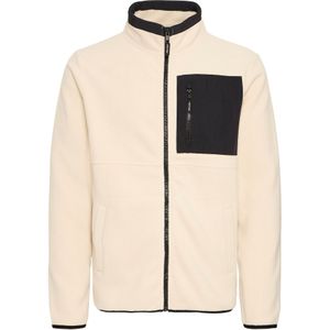 BLEND Fleece jas 'Floritz'  lichtbeige / zwart