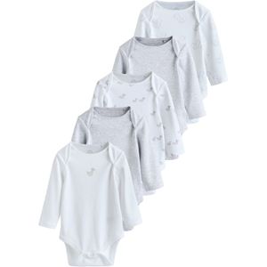Next Rompertje/body  grijs / grijs gemêleerd / wit